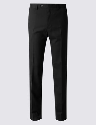 Big & Tall Flat Front Crease Resistant Trousers with Buttonsafe&trade;